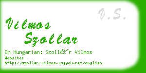 vilmos szollar business card